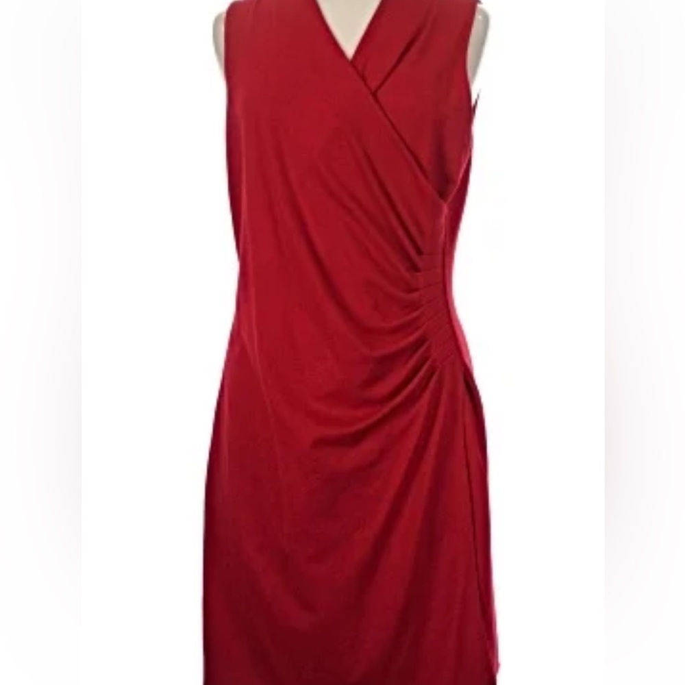 Ralph Lauren Women's Asymmetrical Red Dress L